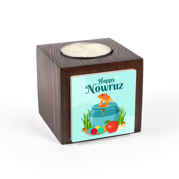 Persischer Holzwürfel-Teelichthalter Nowrouzii (2X)