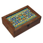 Persische Holz-Teebeutel-Organizer-Box mit Fächern Arya
