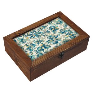 Persische Holz-Teebeutel-Organizer-Box mit Fächern Blauer Himmel