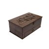 Holz-Teebeutelkästchen mit Fächern Braun