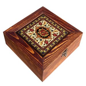 Persische Holz-Teebeutel-Organizer-Box mit Fächern Sara