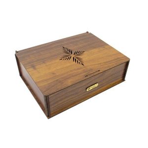 Holz-Teebeutel-Organizer-Box mit Fächern Sonnig