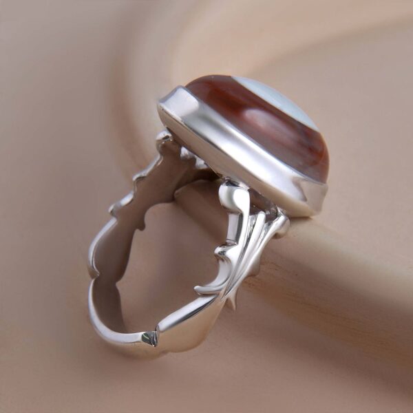 Persischer Sulemani Hakik Silberring für Herren Original