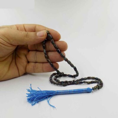 Persischer Neyshabur-Türkis Rosenkranz mit 66 Gebetsperlen Handgefertigter Tasbih Bunt