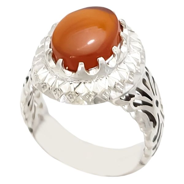 Persischer Jemenitischer Aqeeq Silberring für Herren