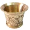 Messingmörser & Stößel mit traditionellem persischem Blumenmuster Flower