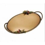 Persisches Messing-Teeserviertablett, Modell Spatz