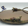 Persisches Messing-Teeserviertablett, Modell Spatz