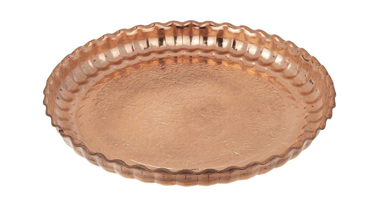 Persisches Kupfer-Serviertablett, traditionell gehämmert, Modell Msi