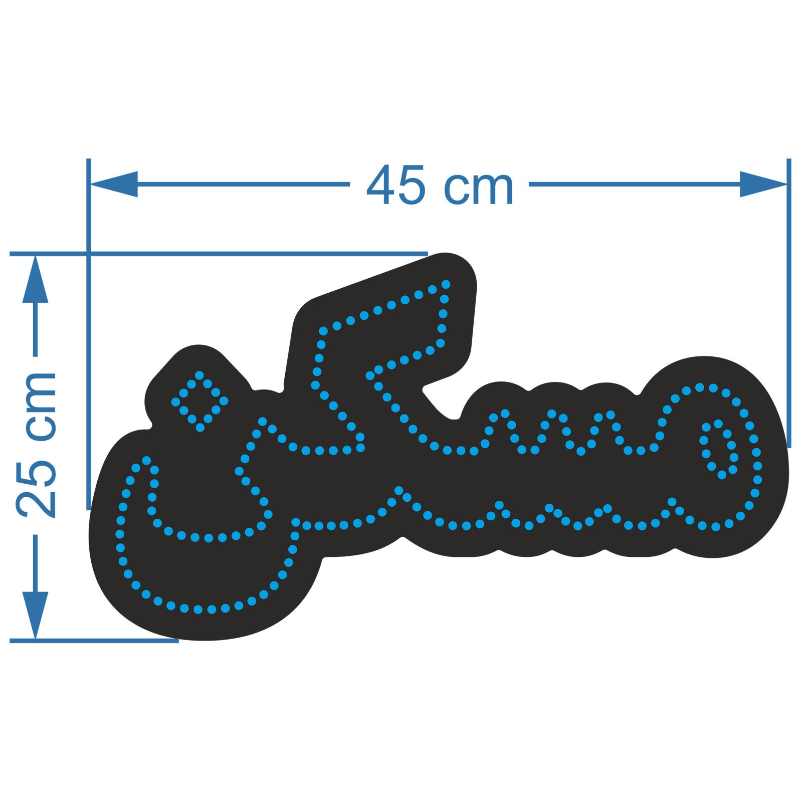 Persisches LED-Schild – Blaues Maskan