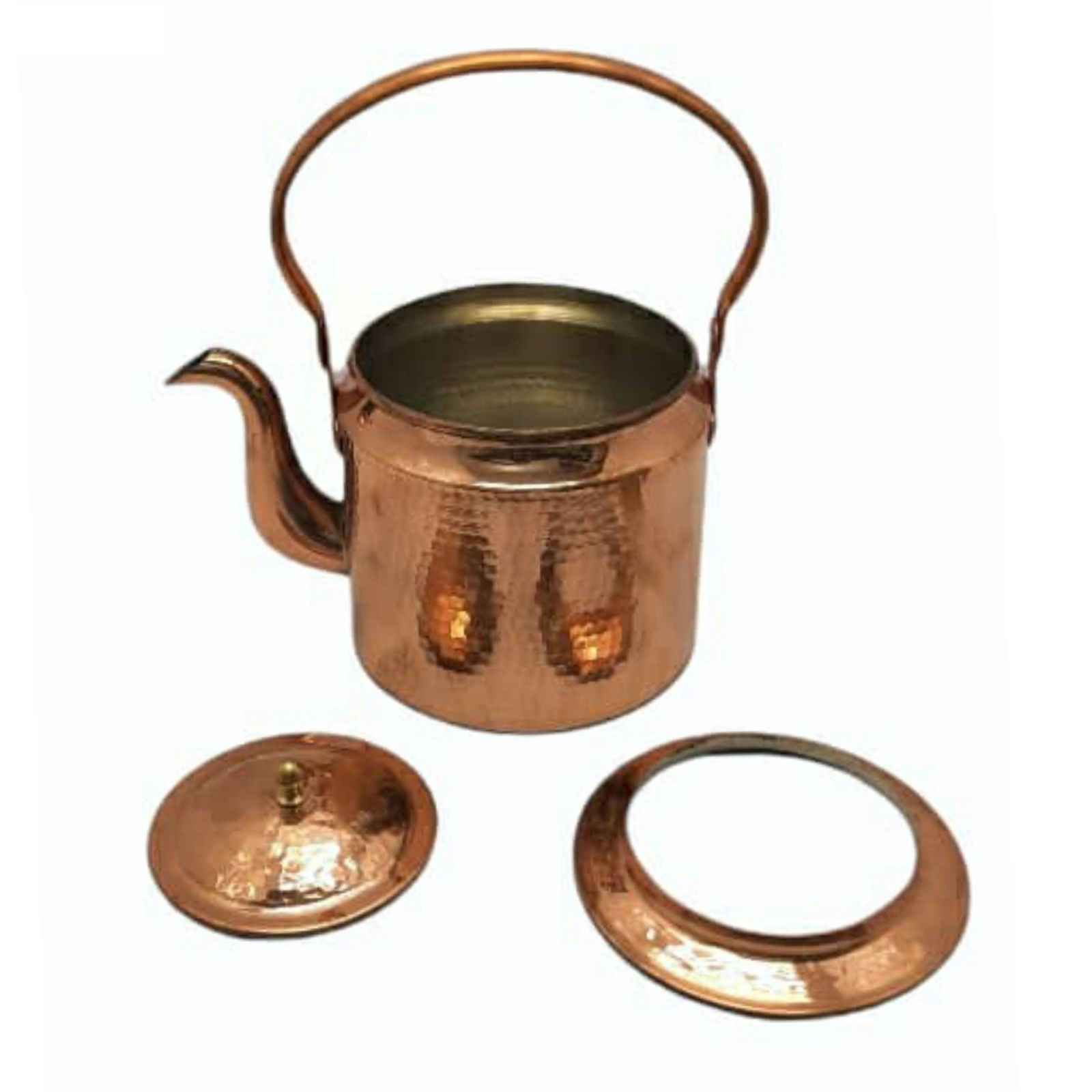 Persischer Kupfer-Teekessel robust für Herd traditionell gehämmert Hamta