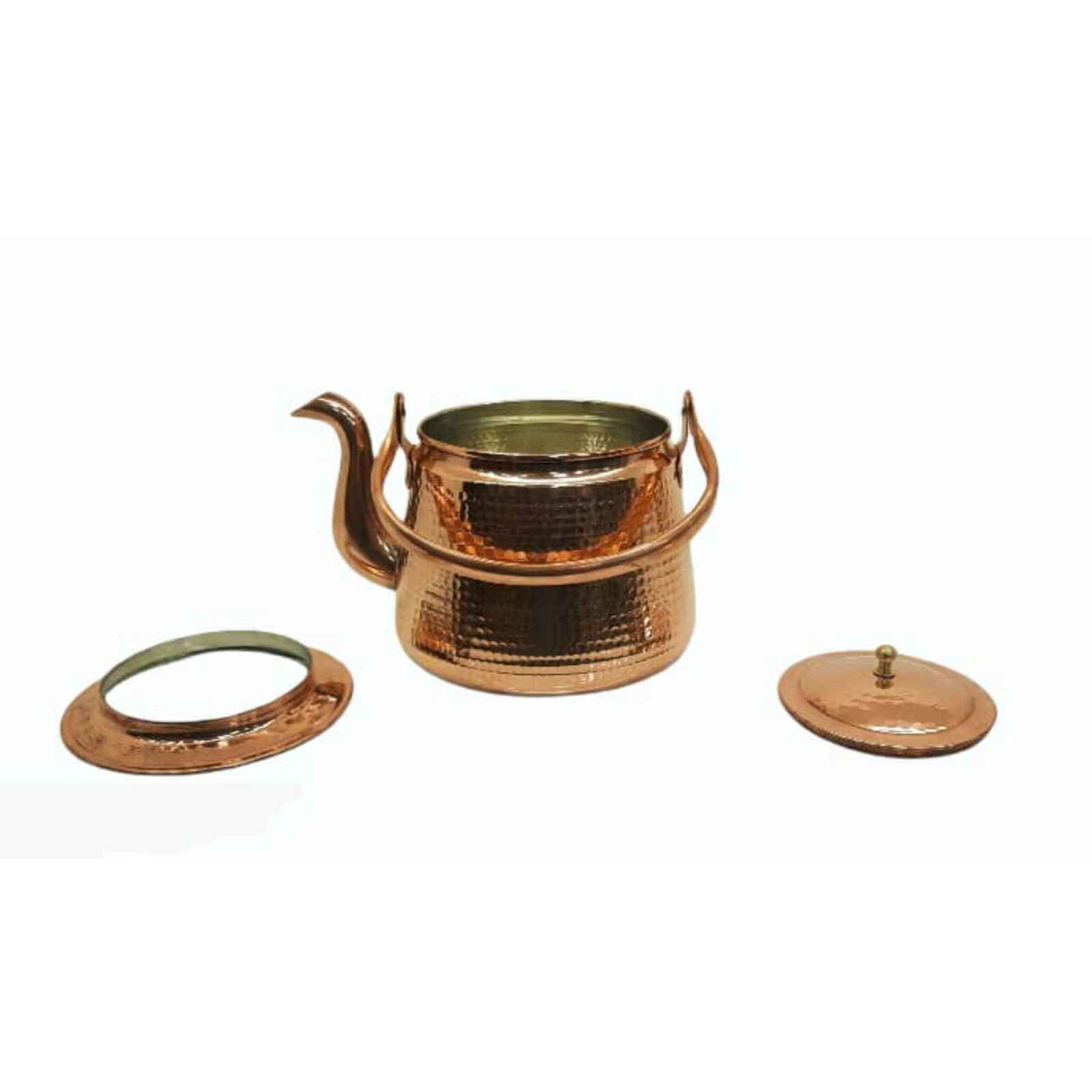 Persischer Kupfer-Teekessel robust für Herd traditionell gehämmert Zanjani