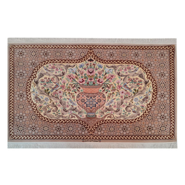 Handgeknüpfter persischer Wandteppich aus Tabriz, der Daavari darstellt