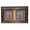 Handgeknüpfter persischer Wandteppich aus Tabriz mit Blumentopf-Motiv