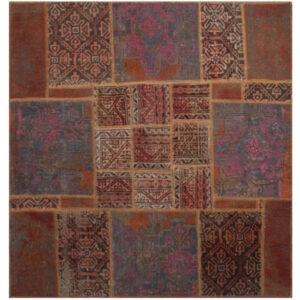 Vintage Persischer handgeknüpfter Patchwork-Teppich Lida