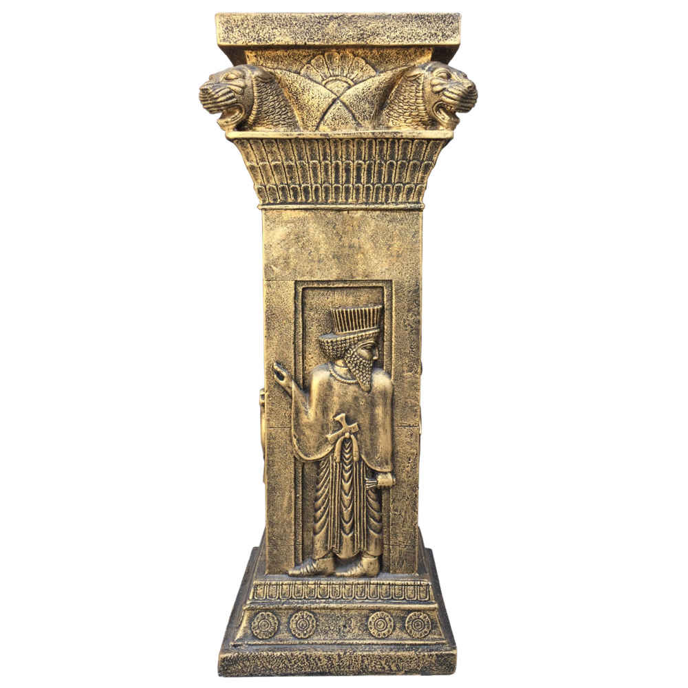 Historische iranische achämenidische Soldat auf Säule graviert Figur