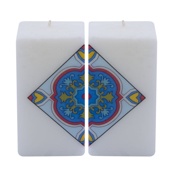 Set mit 2 persischen Kerzen – Modell Würfel 01
