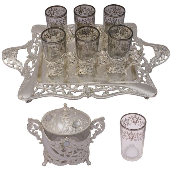 Persisches Tee-Set Modell Salvin in Silberfarbe