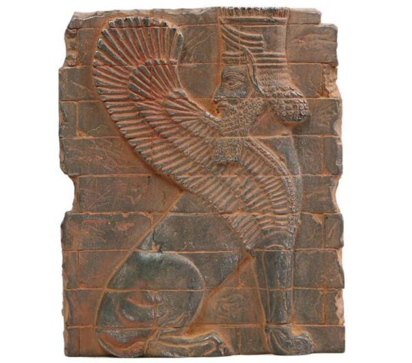 Geflügelter Löwe Ziegel-Inschrift Replik Inspiriert von antikem Persien