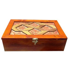 Holz-Teebeutel-Organizer-Box mit Fächern Aqaqia