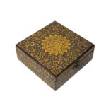 Persische Holz-Teebeutel-Organizer-Box mit Fächern Gold