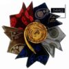 Herrenkrawatte, Taschentuch & Manschettenknöpfe Set - Luxuriös Golden
