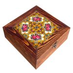 Persische Holz-Teebeutel-Organizer-Box mit Fächern Bita