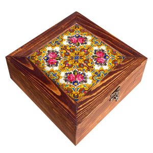 Persische Holz-Teebeutel-Organizer-Box mit Fächern Bita