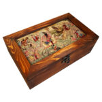Persische Holz-Teebeutel-Organizer-Box mit Fächern Tapferer König