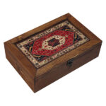 Persische Holz-Teebeutel-Organizer-Box mit Fächern Teppich