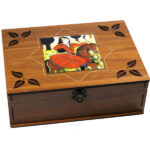 Persische Holz-Teebeutel-Organizer-Box mit Fächern Khatoon