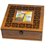 Persische Holz-Teebeutel-Organizer-Box mit Fächern Khatoon 2