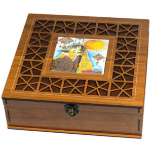Persische Holz-Teebeutel-Organizer-Box mit Fächern Khatoon 2