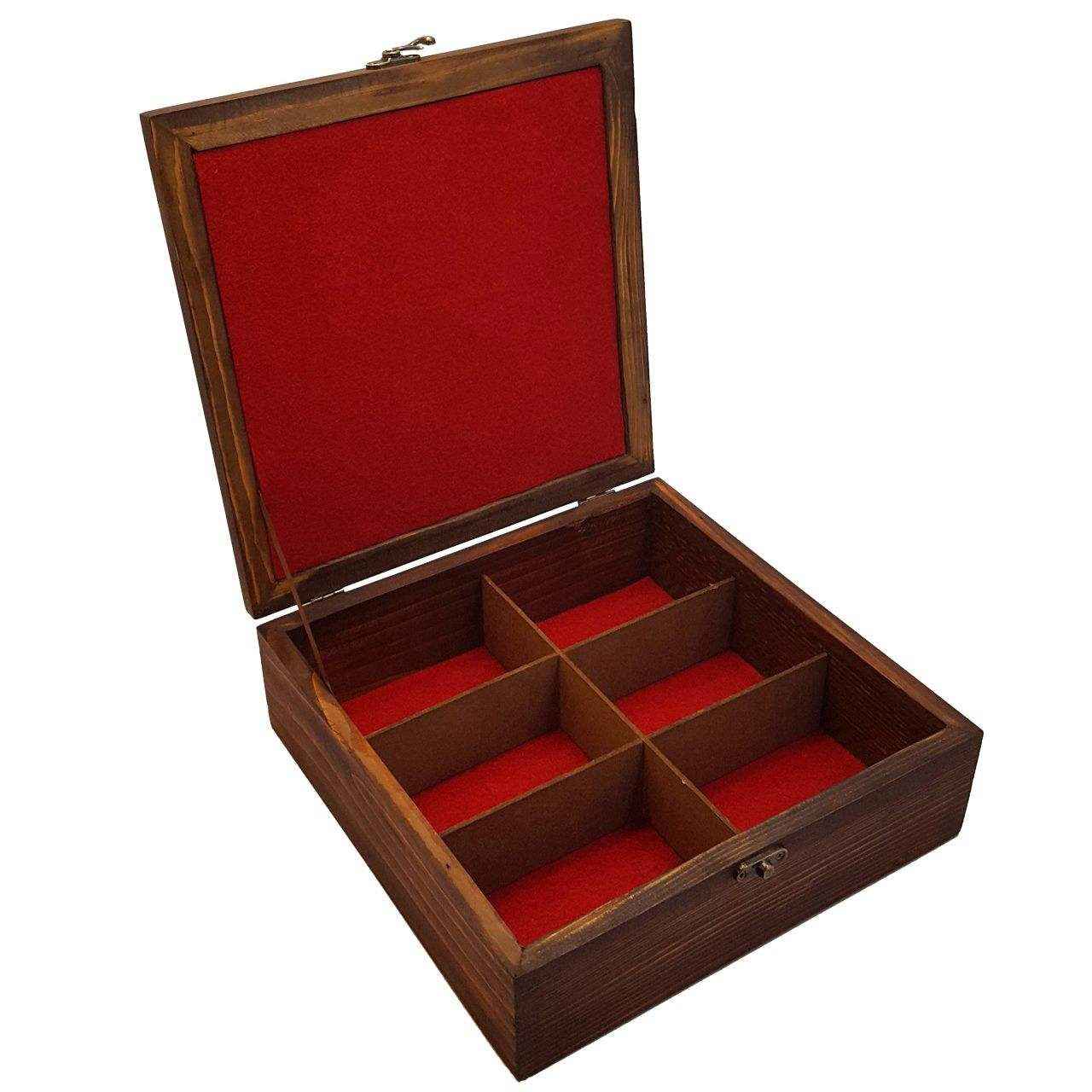 Persisches Holz-Teebeutelkästchen mit Fächern Khorshid