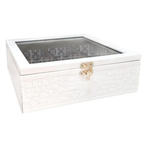 Holz-Teebeutel-Organizer-Box mit Fächern Mahani