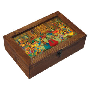 Persische Holz-Teebeutel-Organizer-Box mit Fächern Pars Queens