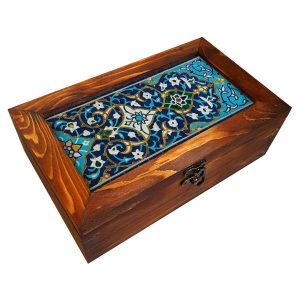 Persische Holz-Teebeutel-Organizer-Box mit Fächern Pasargad