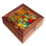 Persische Holz-Teebeutel-Organizer-Box mit Fächern Queens