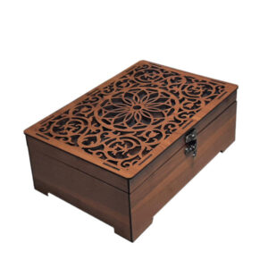 Holz-Teebeutel-Organizer-Box mit Fächern Setareh