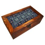 Persische Holz-Teebeutel-Organizer-Box mit Fächern Silva