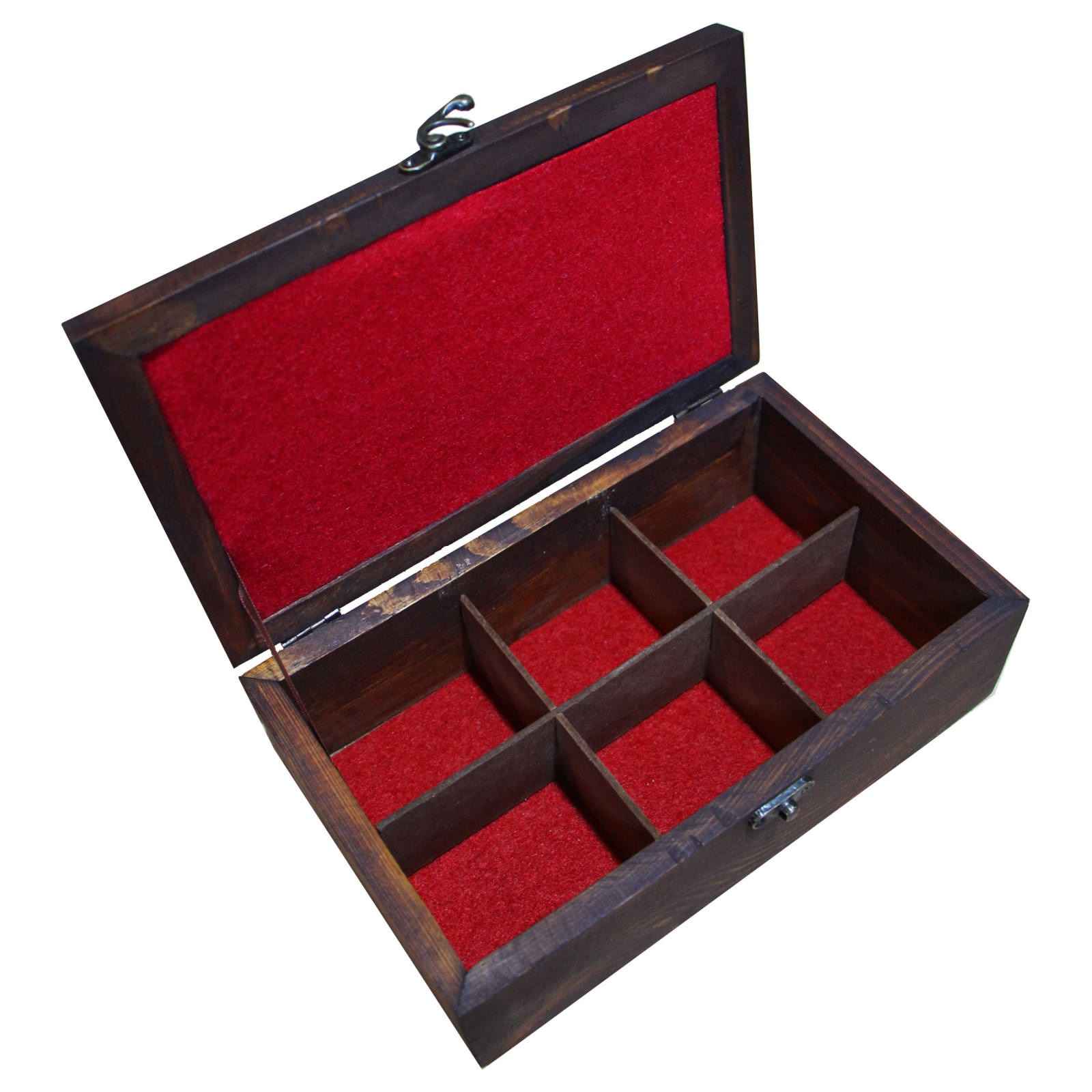 Persisches Holz-Teebeutelkästchen mit Fächern Soren