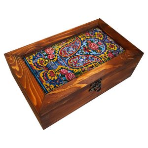 Persische Holz-Teebeutel-Organizer-Box mit Fächern Soren