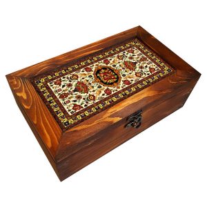 Persische Holz-Teebeutel-Organizer-Box mit Fächern Soren II