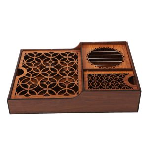 Holz-Teebeutel-Organizer-Box mit Wärmer Tabasom