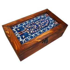 Persische Holz-Teebeutel-Organizer-Box mit Fächern Baum