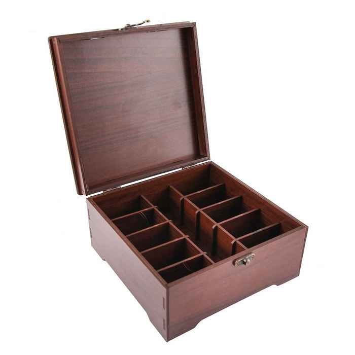 Persisches Holz-Teebeutelkästchen mit Fächern Mahan