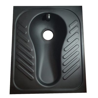 Schwarze Edelstahl-Kauern Toilettenwanne - Elegante Kauern Wanne
