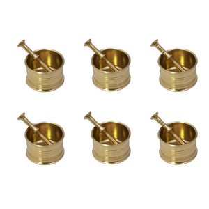 Messingmörser & Stößel Set im traditionellen persischen Stil Farahani (6x)