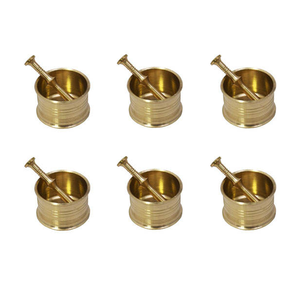 Messingmörser & Stößel Set im traditionellen persischen Stil Farahani (6x)