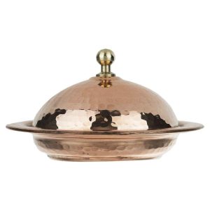 Handgefertigtes Kupfer Serviertablett Dome